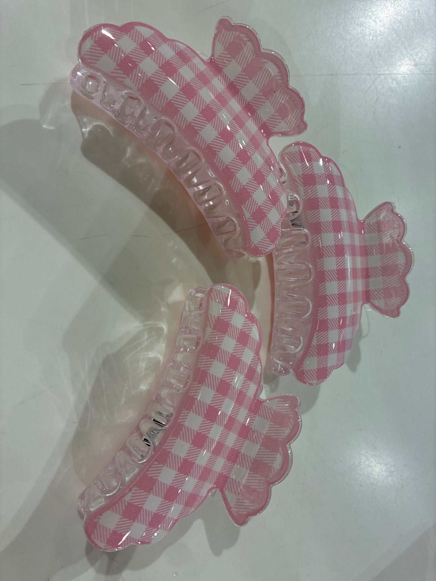 Vibrant Polka Dot, Plaid Oval Boutique Hair Clips