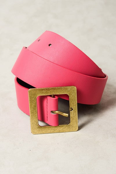 Classic Oversized Square Buckle Belts