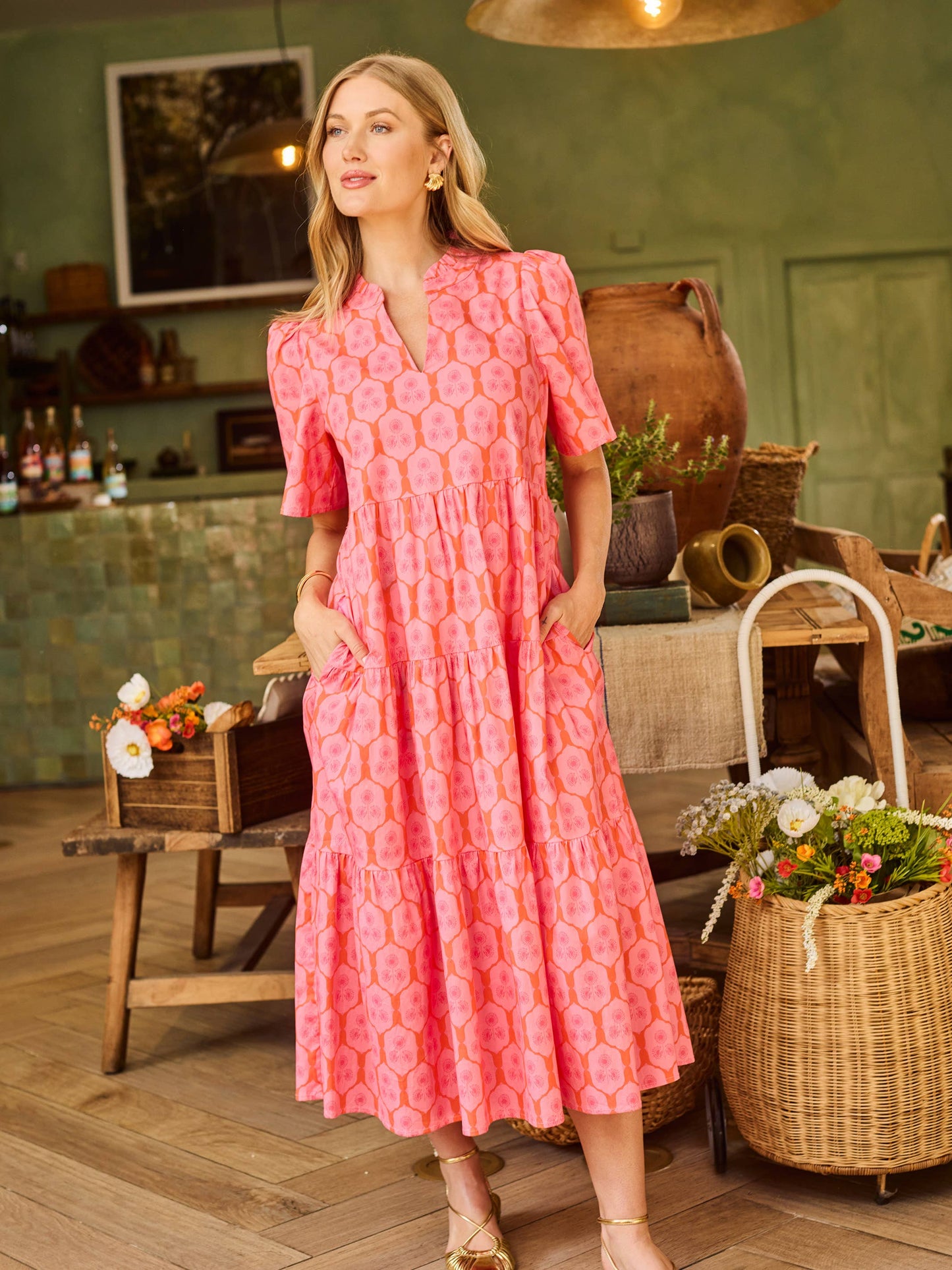 Ivy Dress | Rosette Charm Pink
