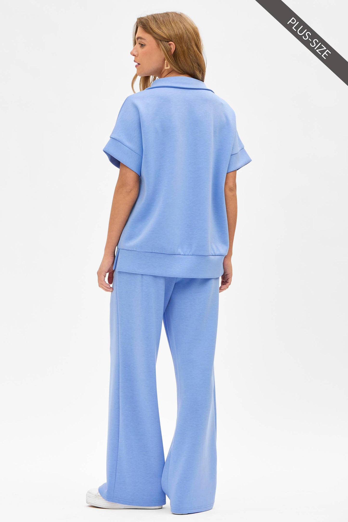 Dear Scarlett - PLUS SIZE Quarter Zip + Pants Modal Set TRVSET-CATALINAP