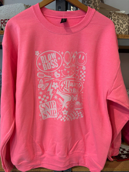 Hairdresser Blow Boss Sweatshirt