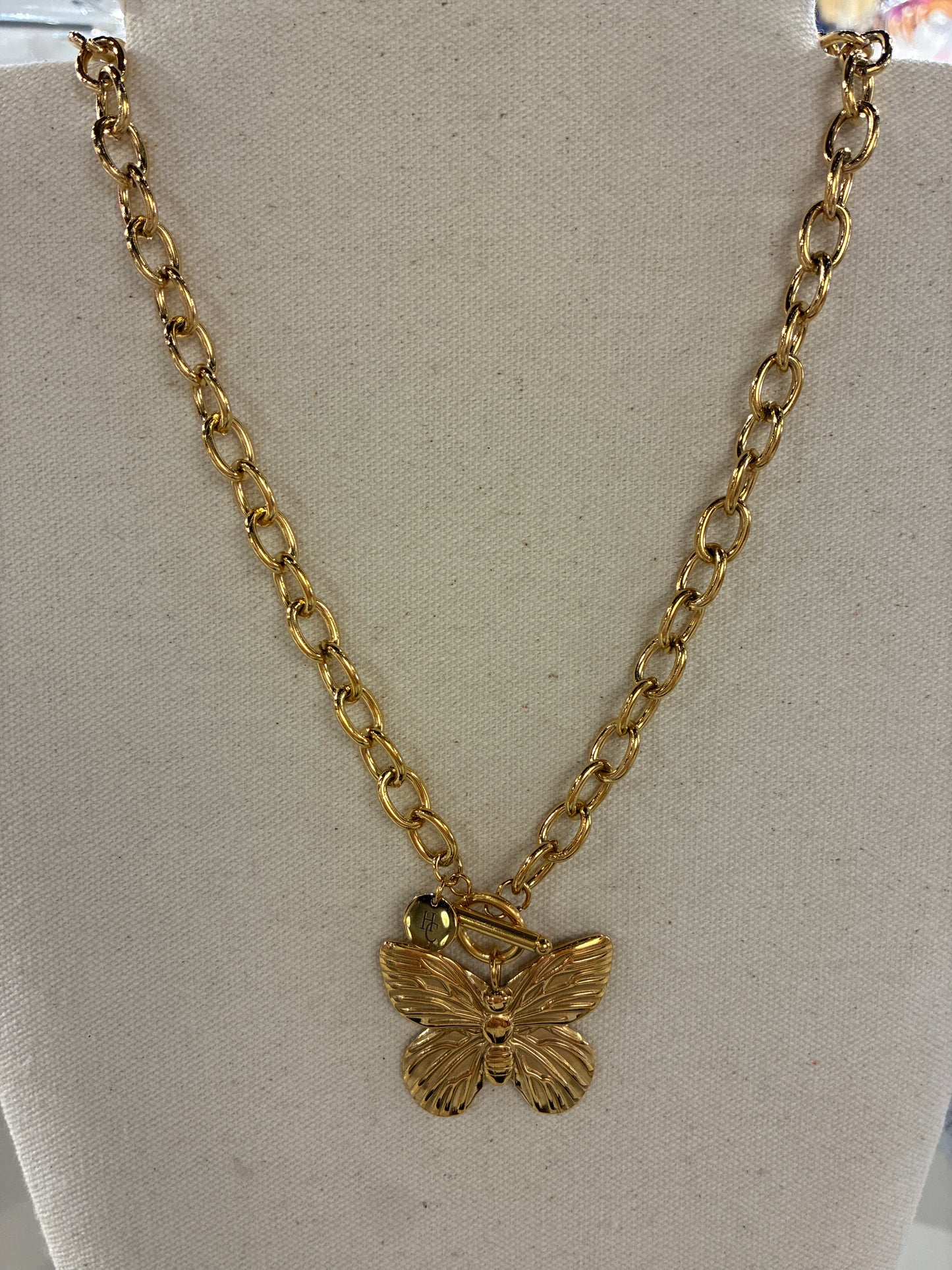 Butterfly Toggle Necklace