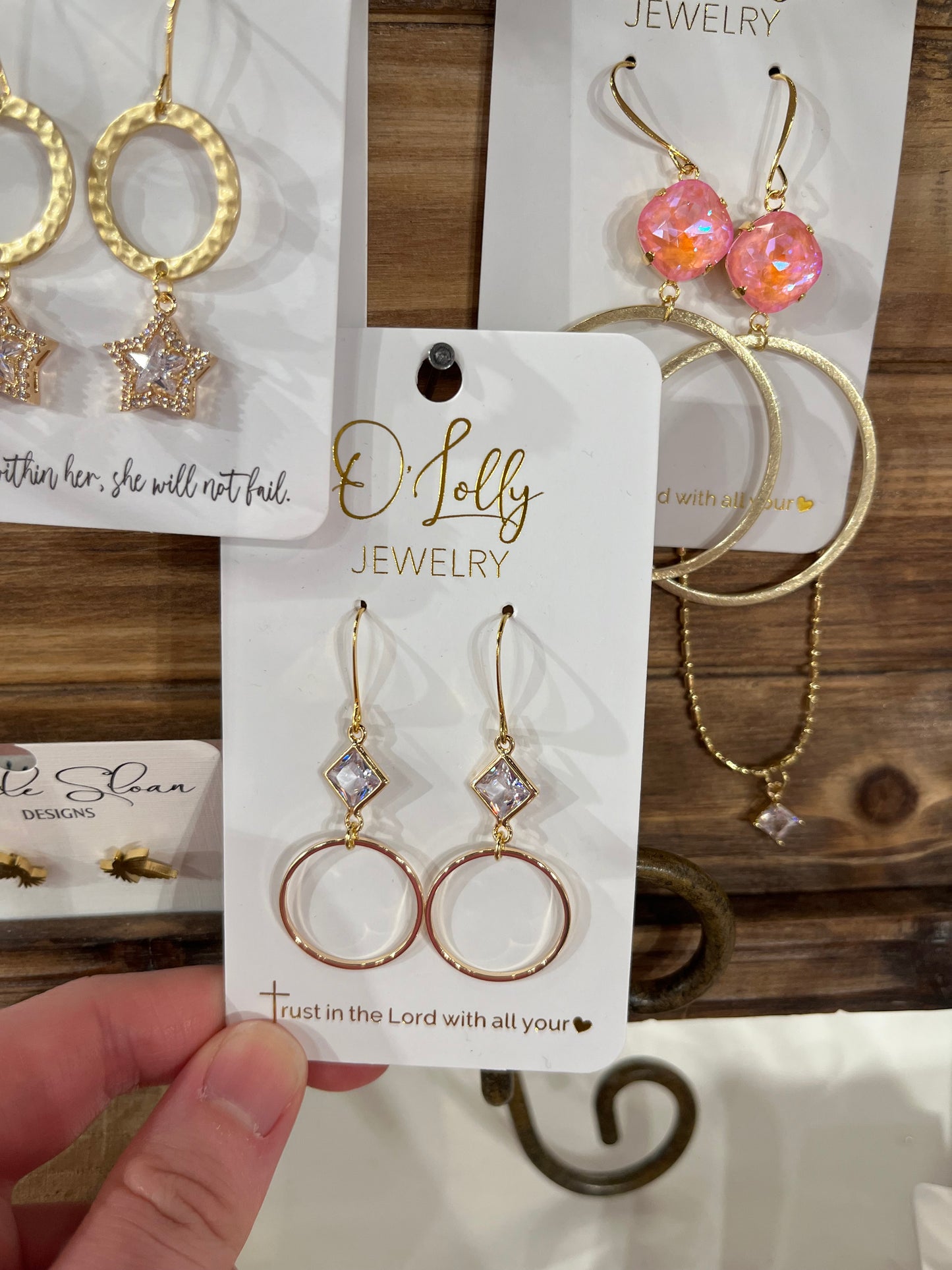 O’Lolly “Amy” Earring- CZ w/Hoop