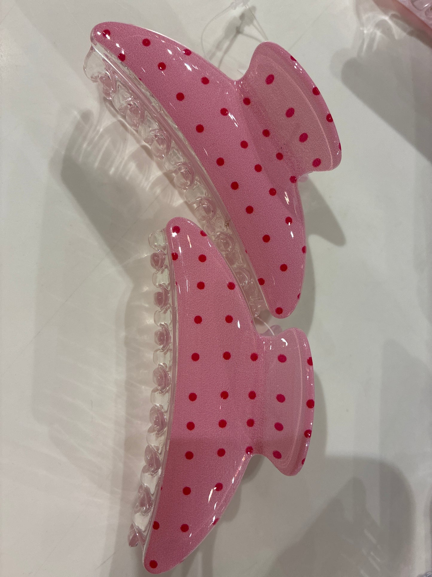 Vibrant Polka Dot, Plaid Oval Boutique Hair Clips