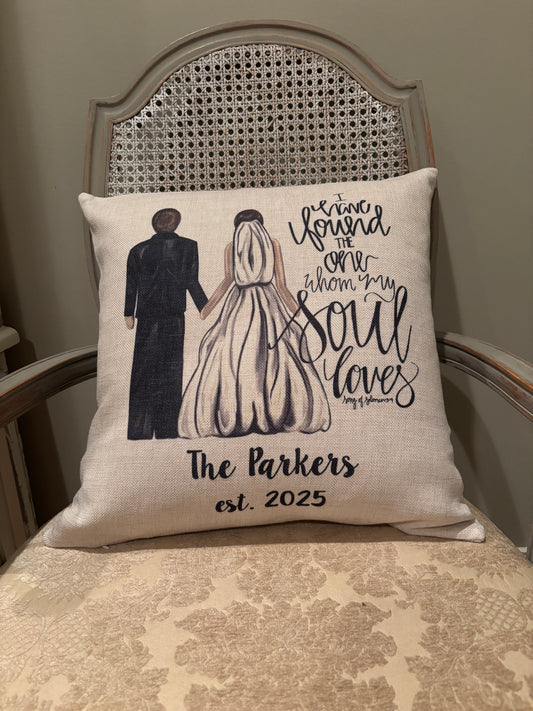 Custom Pillow -Wedding The Parkers