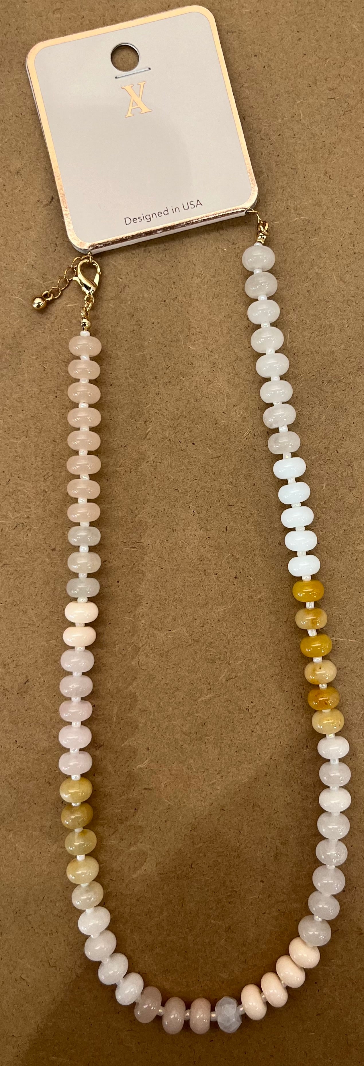 Rainbow beaded necklace