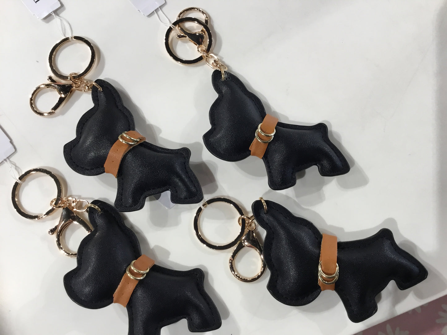 Assorted Vegan Leather Bag Charm Keychains