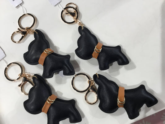 Assorted Vegan Leather Bag Charm Keychains