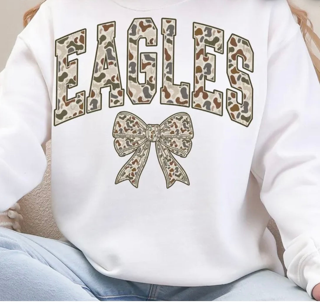 Eagles Camo Bow Sweatshirt