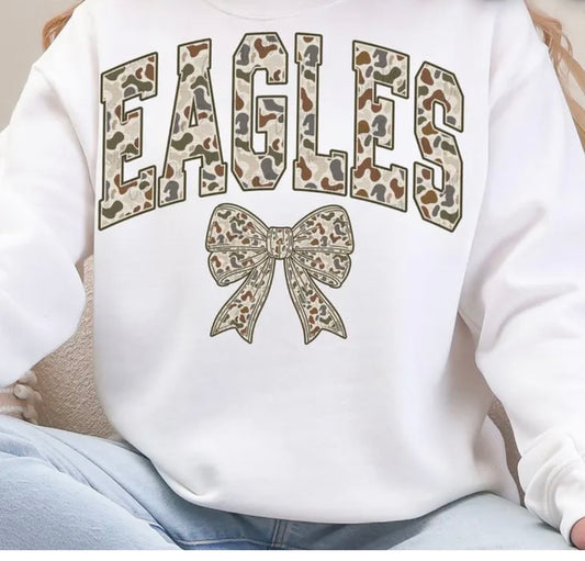 Eagles Camo Bow Sweatshirt