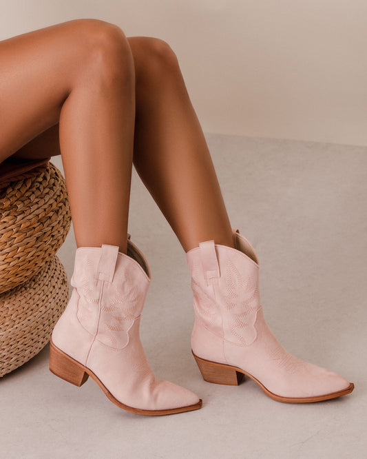 Pink Short Chelsea Boots