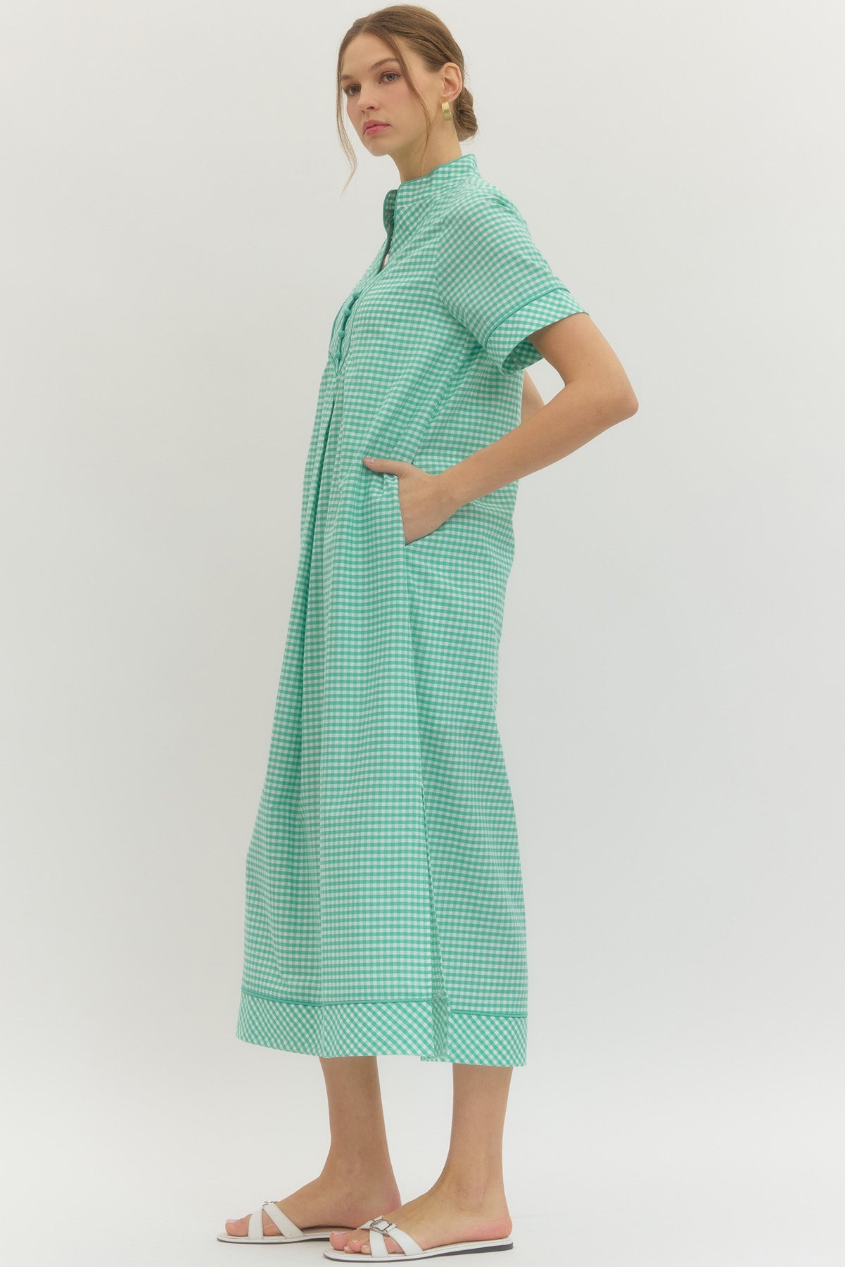 Check me out Gingham Midi Dress