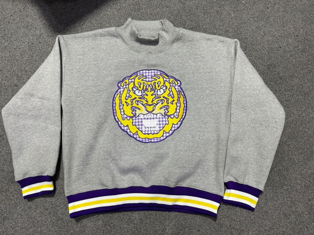 Collegiate Embroidered Custom Mock neck Sweatshirt