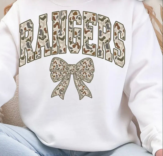 Rangers Camo Bow Sweatshirt