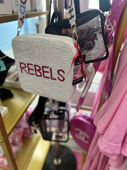 REBEL Beaded Purse with Strap