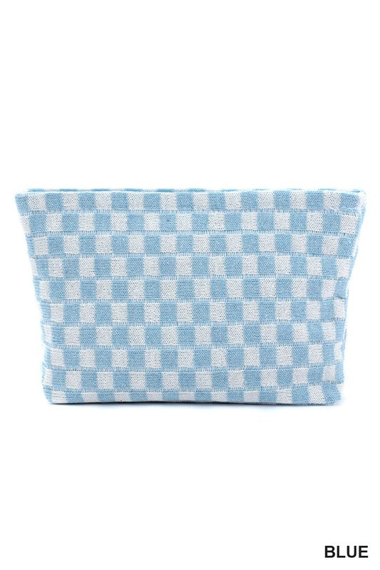 Checkered Cosmetic Bag