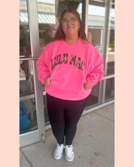 LULU MAC CAMO PRINT SWEATSHIRT