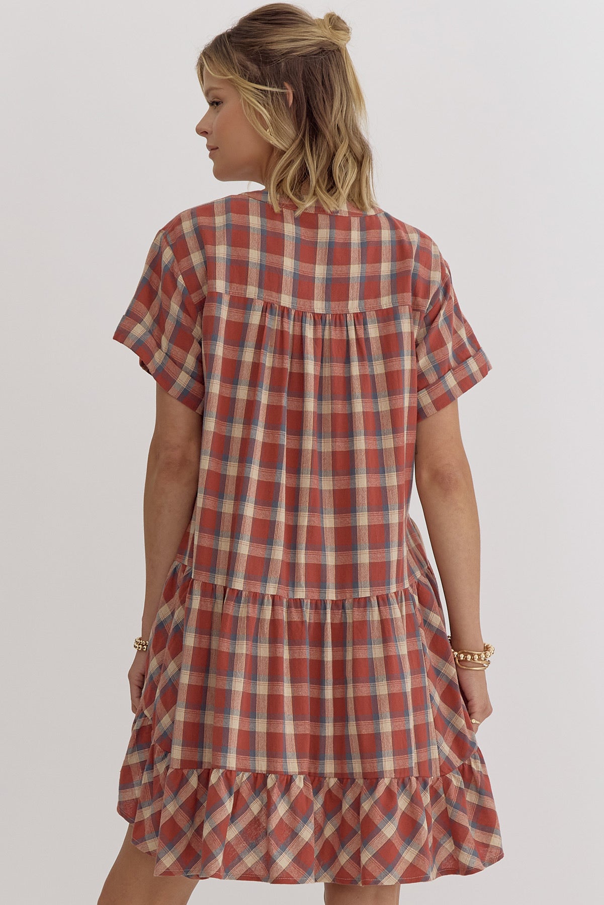 Fall in Love Plaid Comfy Dress