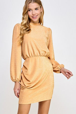 Gold Holiday Sparkle Dress