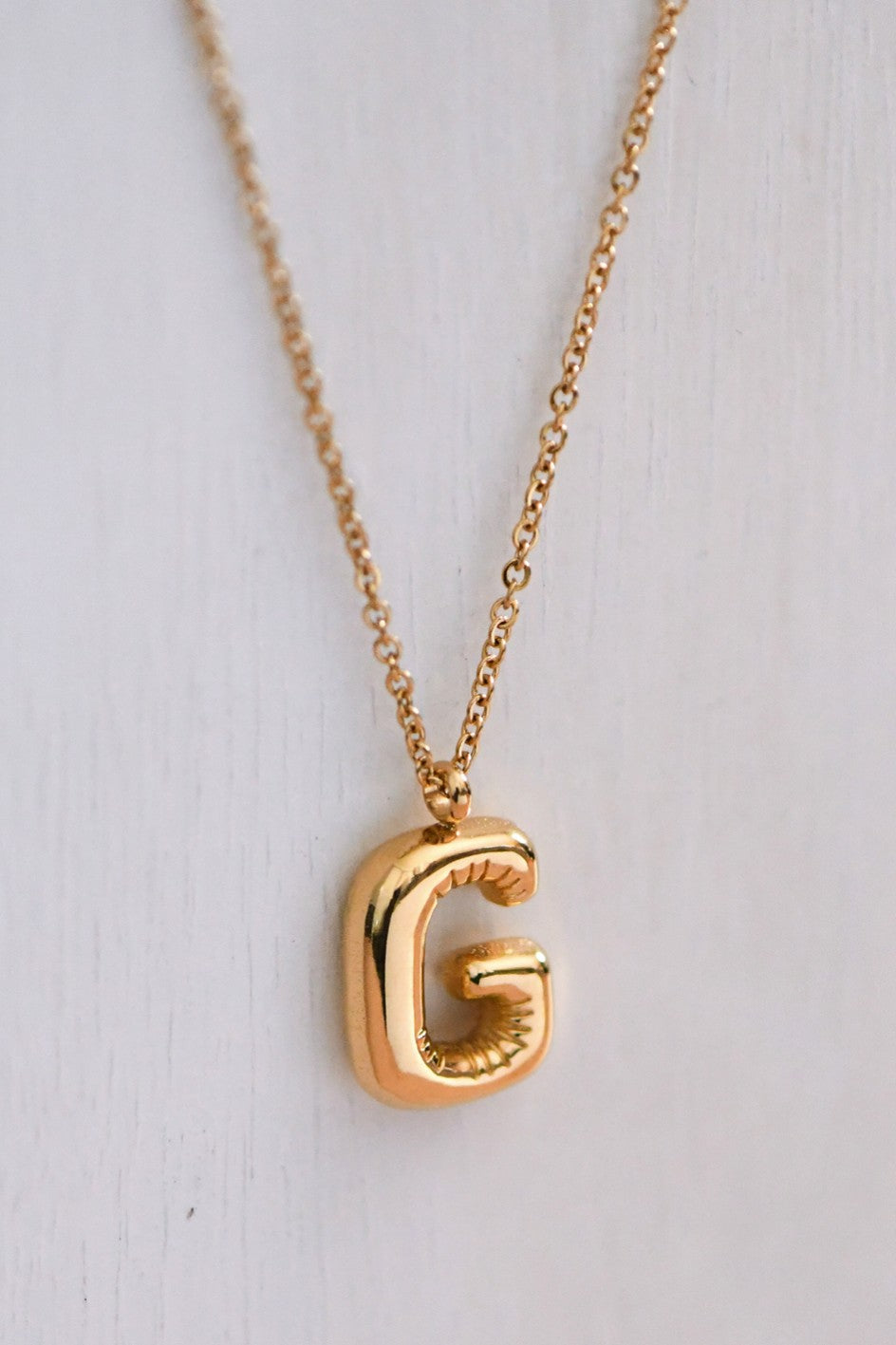 18K Non-Tarnish Stainless Steel Initial Necklace