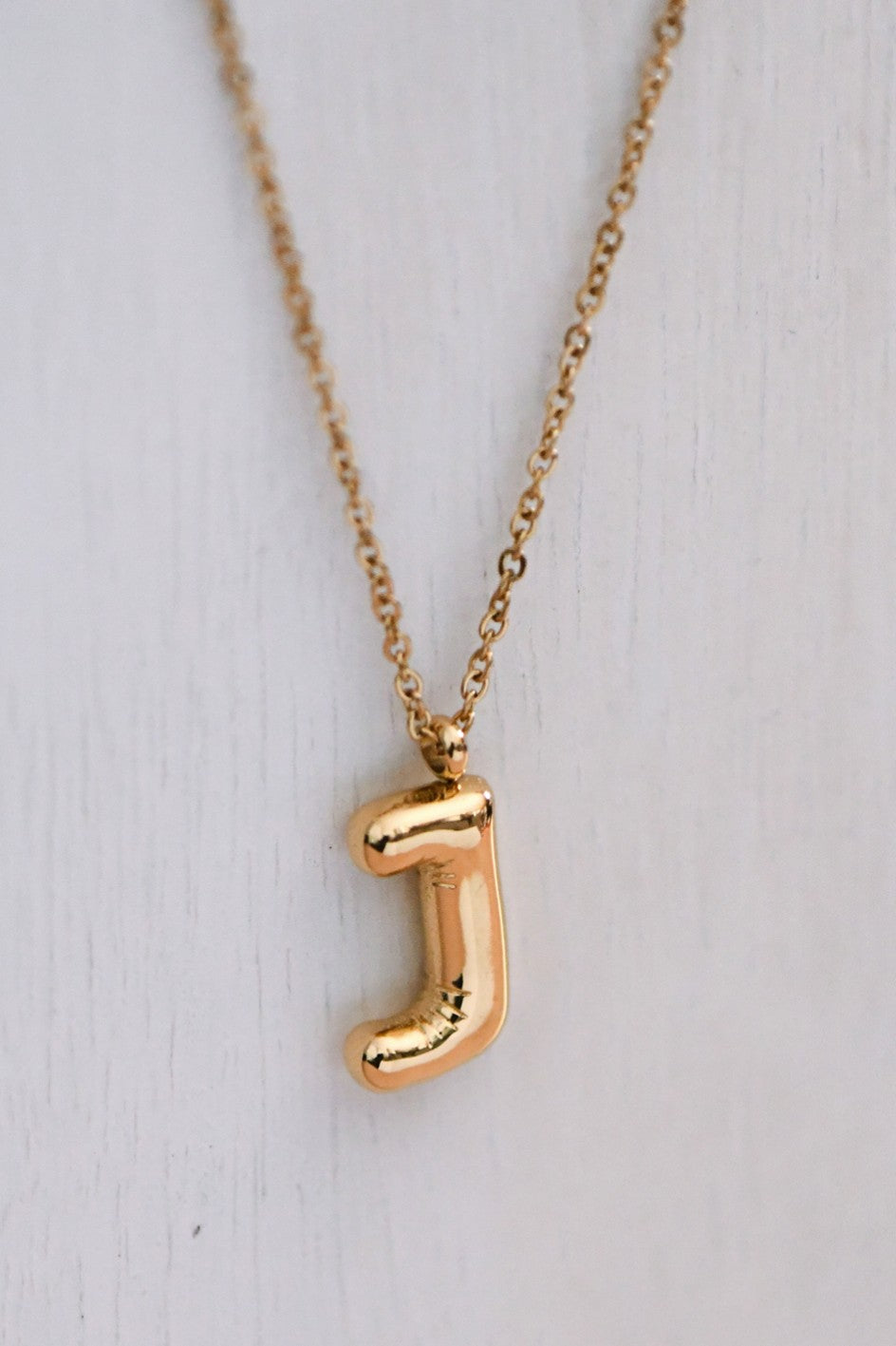 18K Non-Tarnish Stainless Steel Initial Necklace