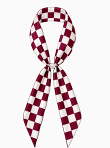 Checkered Gameday Magnetic Scarf Necklace