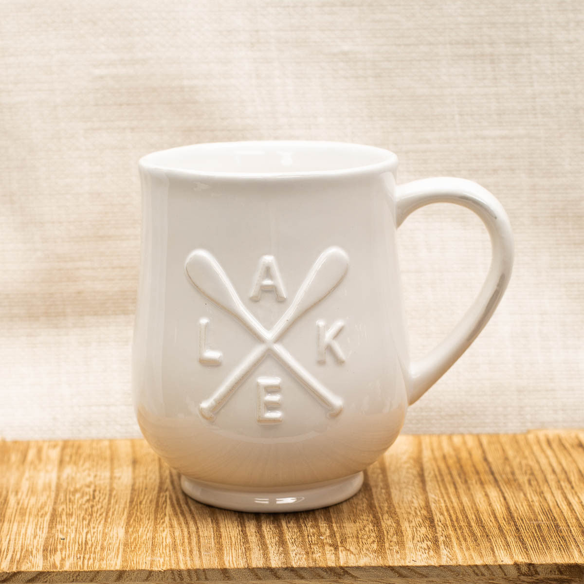 Lake Oar Embossed Coffee Mug