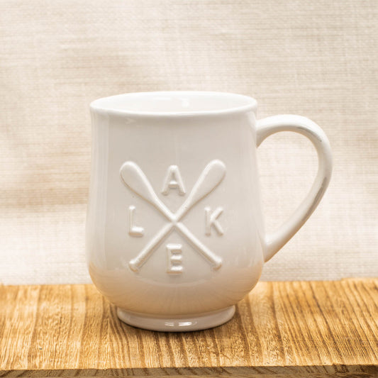 Lake Oar Embossed Coffee Mug