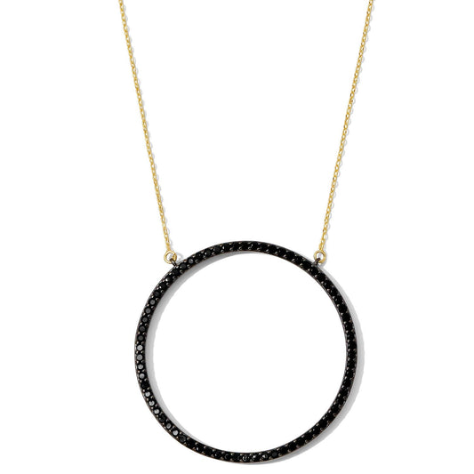 Splendid Iris - SALE - Statement XL Pave Circle Necklace