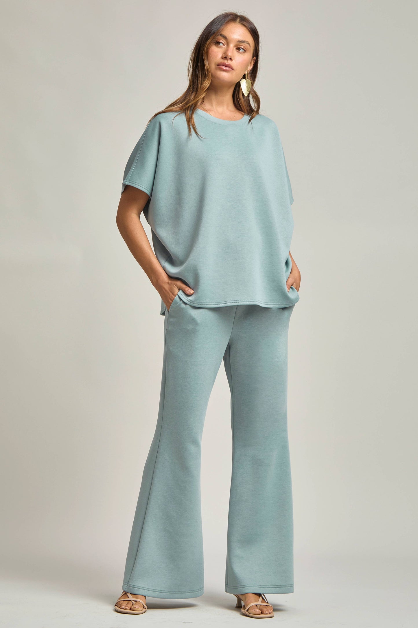 Dear Scarlett - Poncho Top + Bell Bottom Modal Set