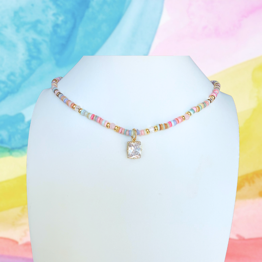 CrawfordHill - Violet Beaded Necklace