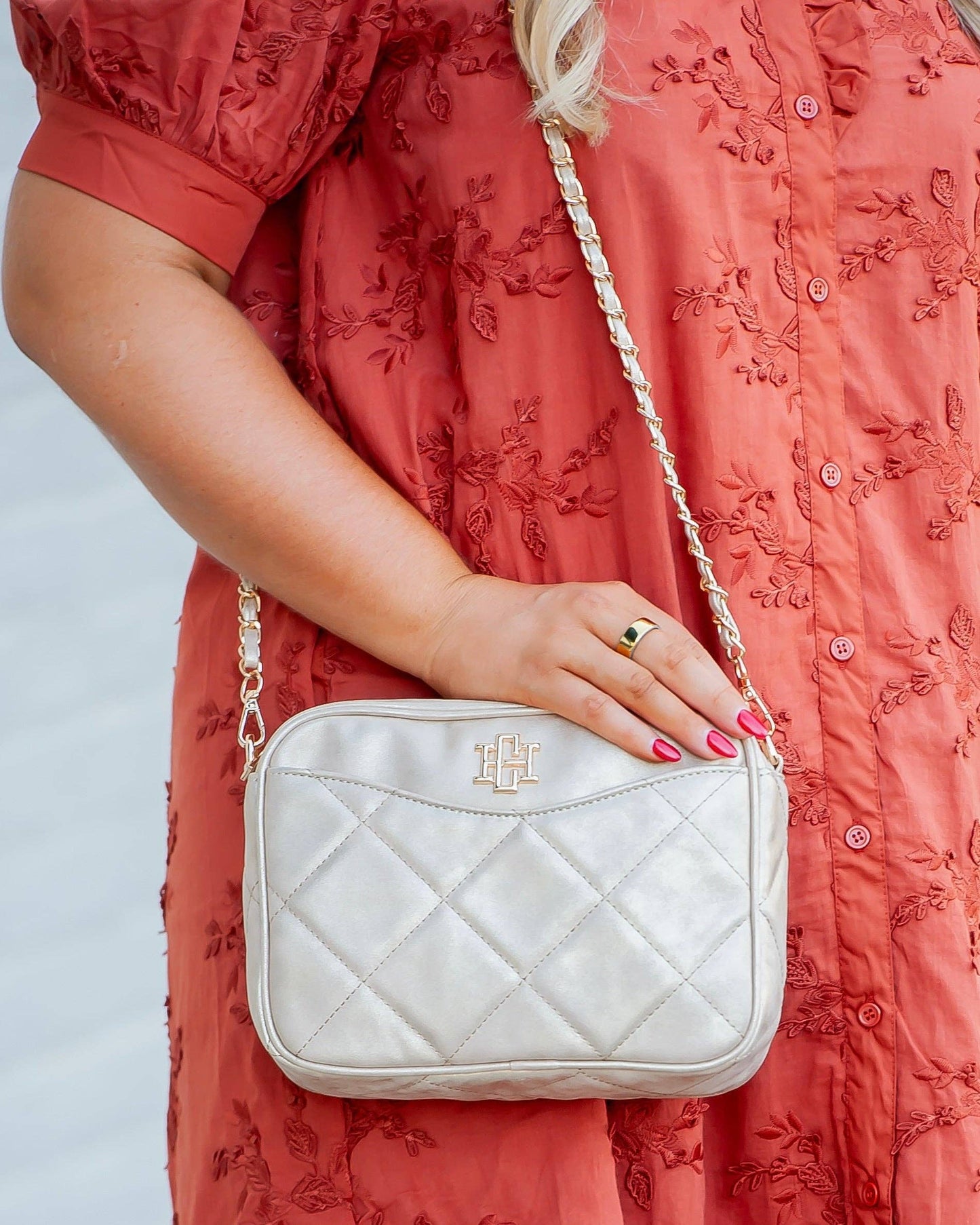 Caroline Hill - Fiona Crossbody Gold Shimmer LD