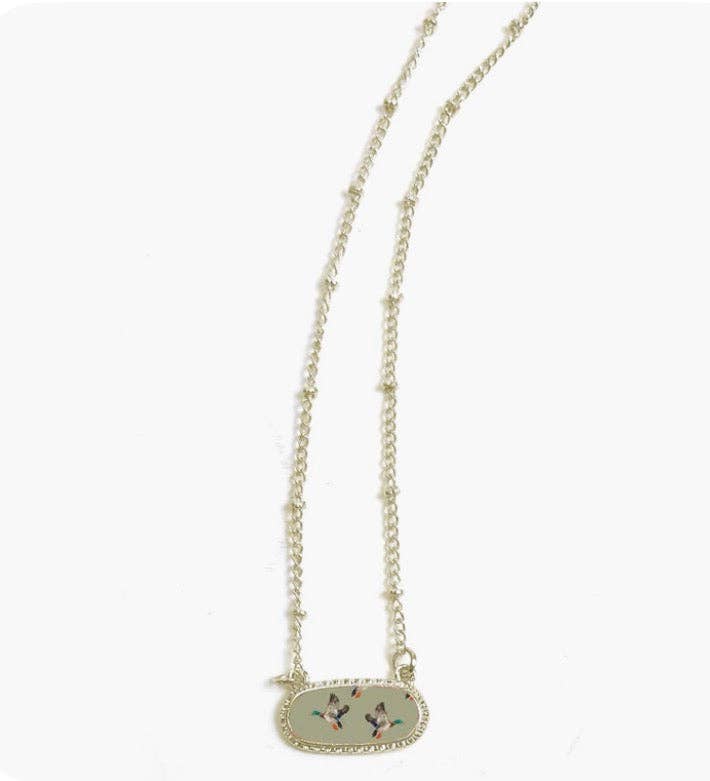 CrawfordHill Green Duck Necklace