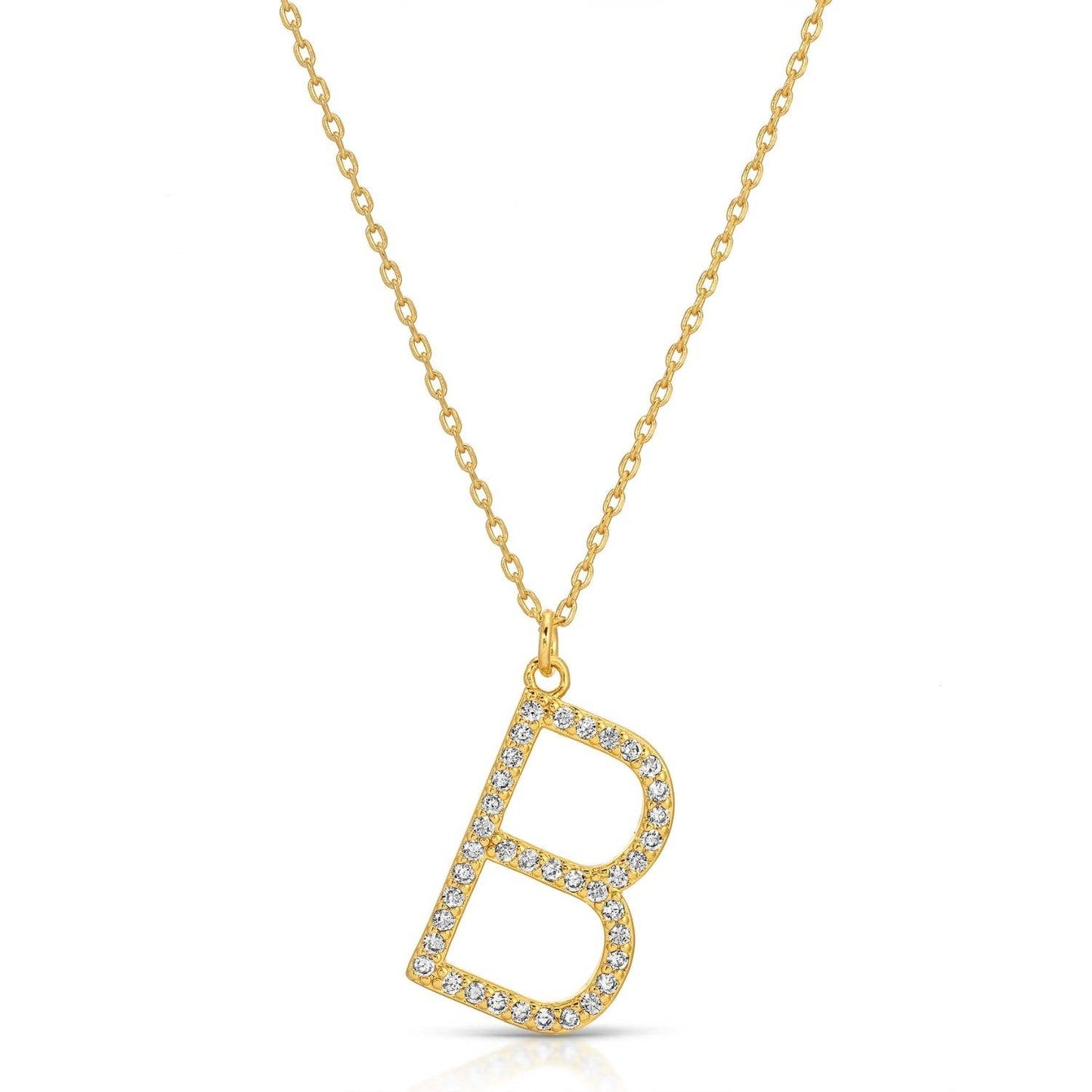 Splendid Iris - Large Pave Initial Pendants