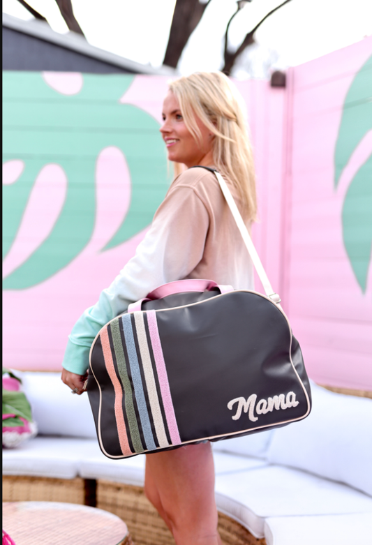 Duffle Bag - Trendy Mama (Charcoal Stripe)