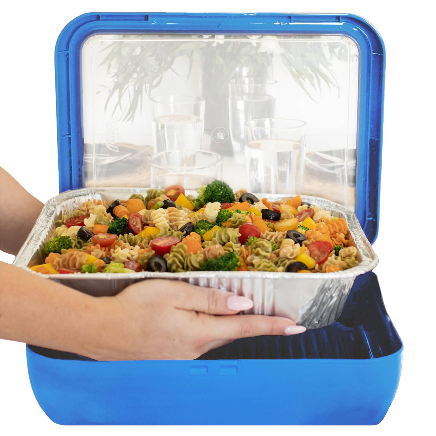 Fancy Panz - Classic Set - Pan Frame w/ Lid & Serving Spoon - Denim Blue