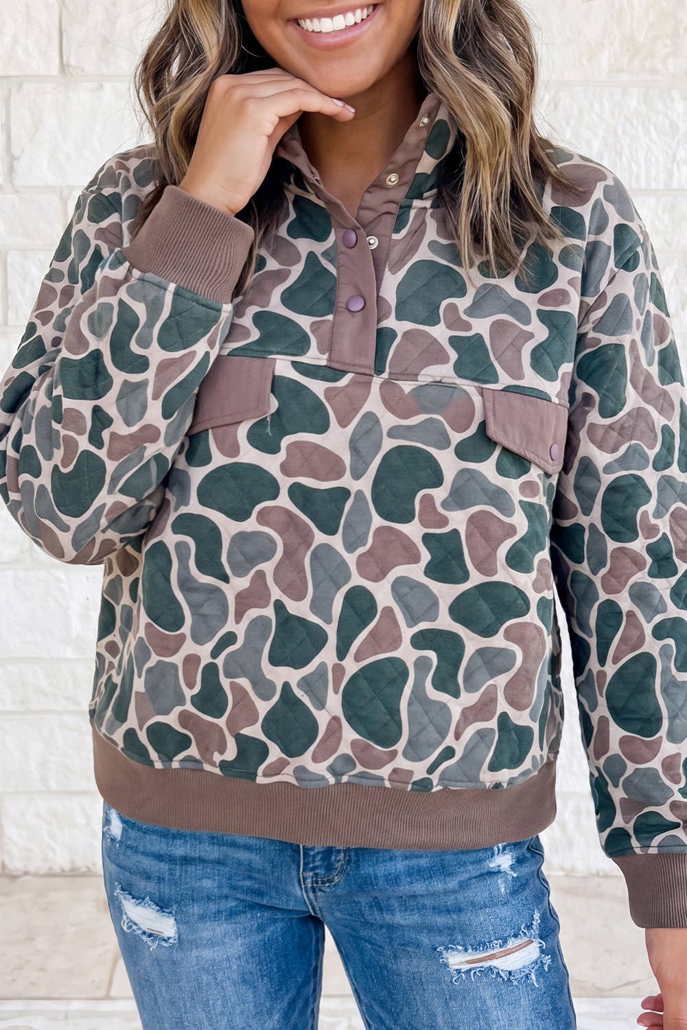 Camouflage Pullover Sweatshirt