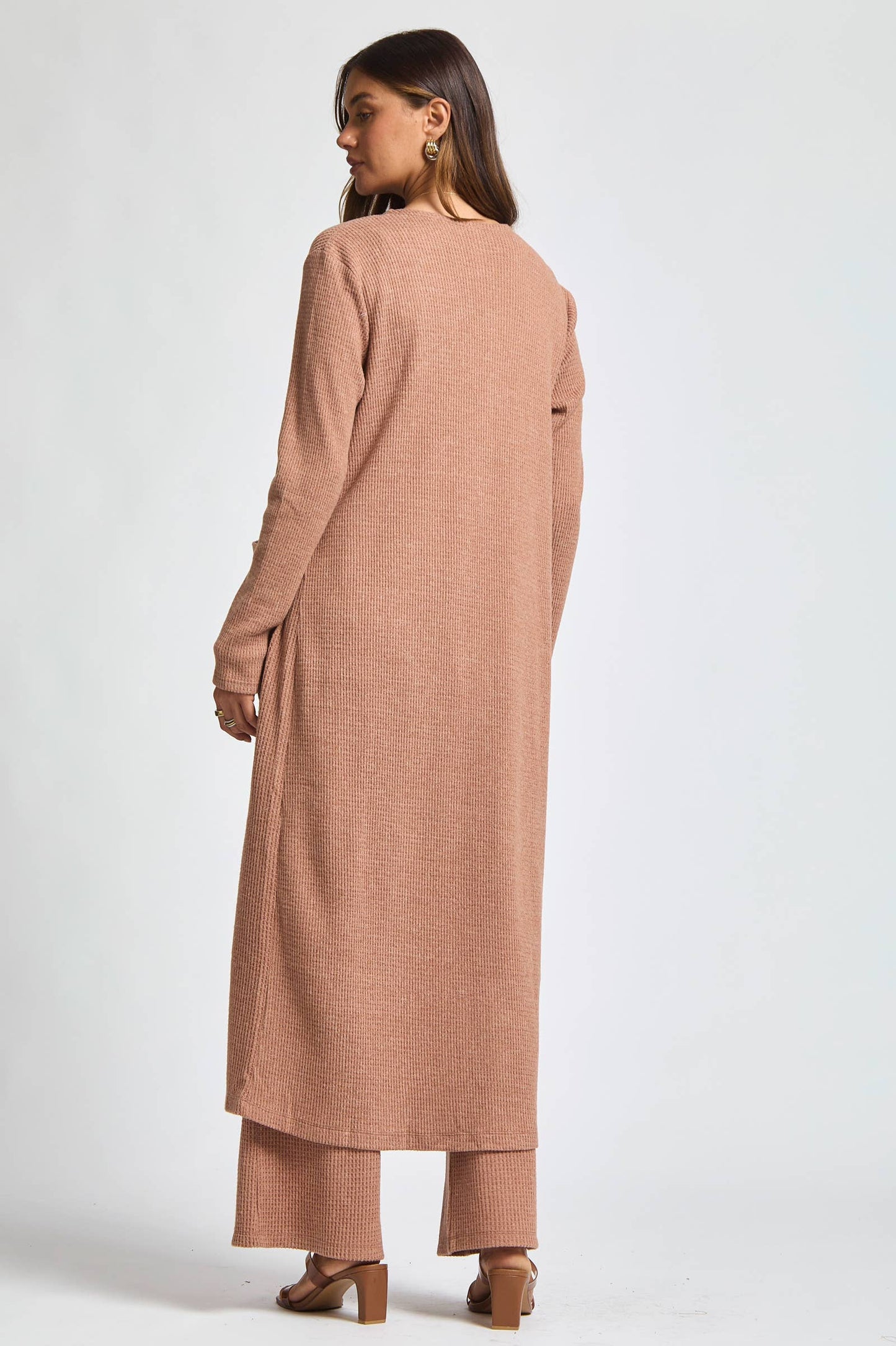 Dear Scarlett - Thermal Sleeveless Tank + Cardigan + Relaxed Pants