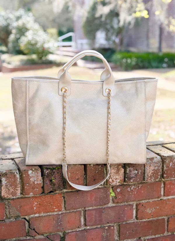 Caroline Hill - Melissa Tote Bag Shimmer Champagne