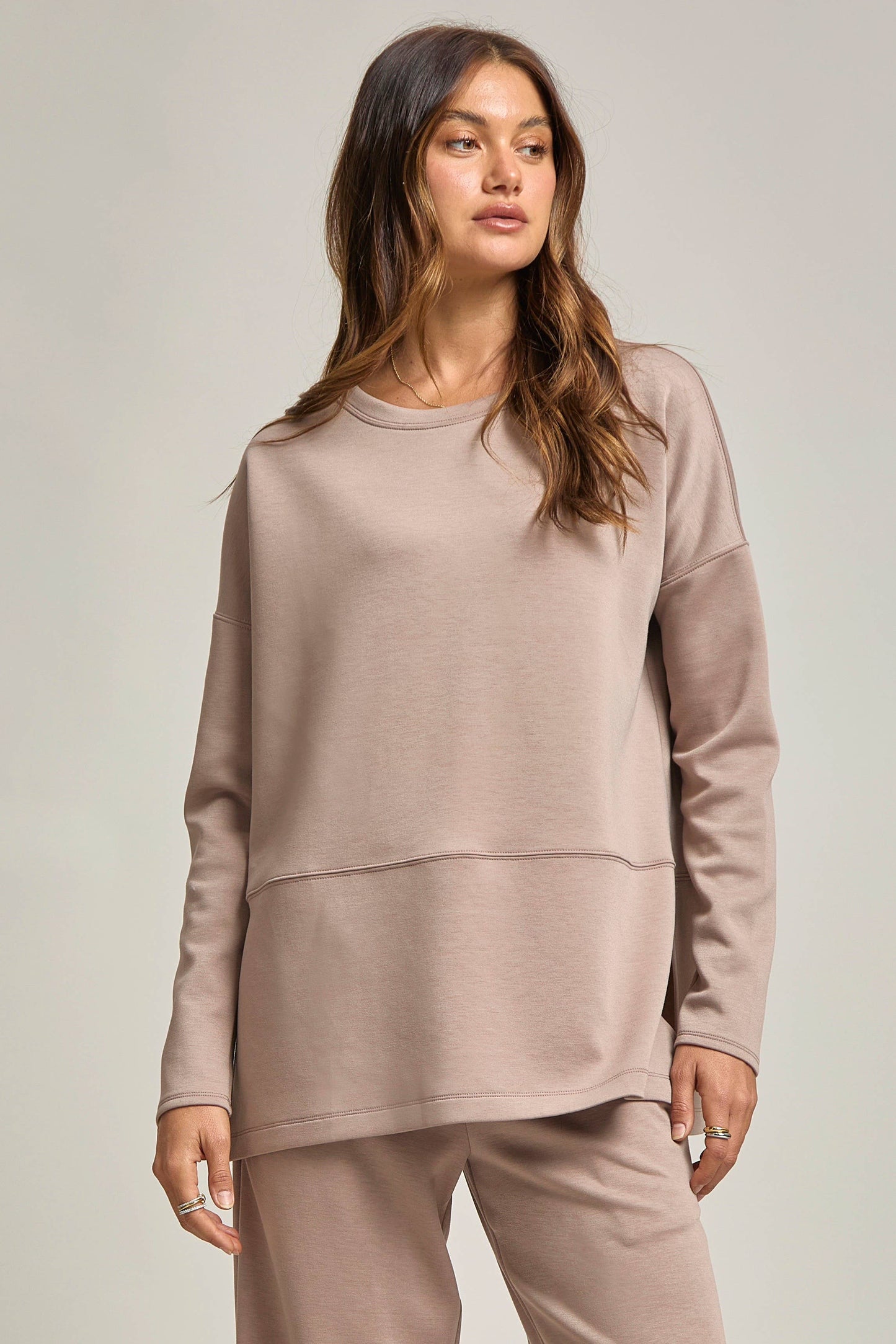 Dear Scarlett - Tunic Top + Straight Pants Travel Modal Set