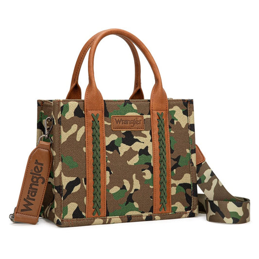 WG286-8120S Wrangler Camo Print Concealed Carry Tote/Crossbody