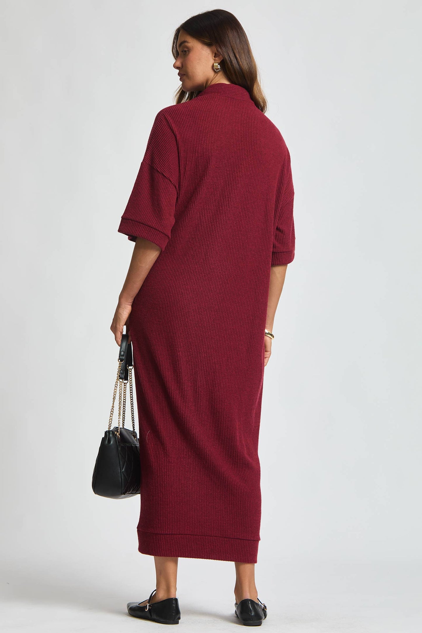 Dear Scarlett - Relaxed Fit Ribbed Maxi Dress