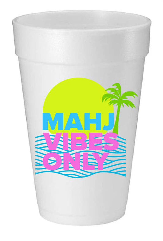 Mahji Mamas - “MAHJ VIBES ONLY” FOAM CUPS