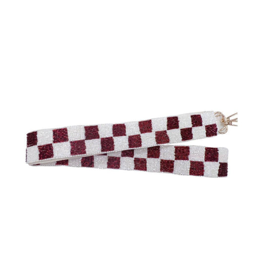 Treasure Jewels Inc. - Checkered Maroon/White Strap