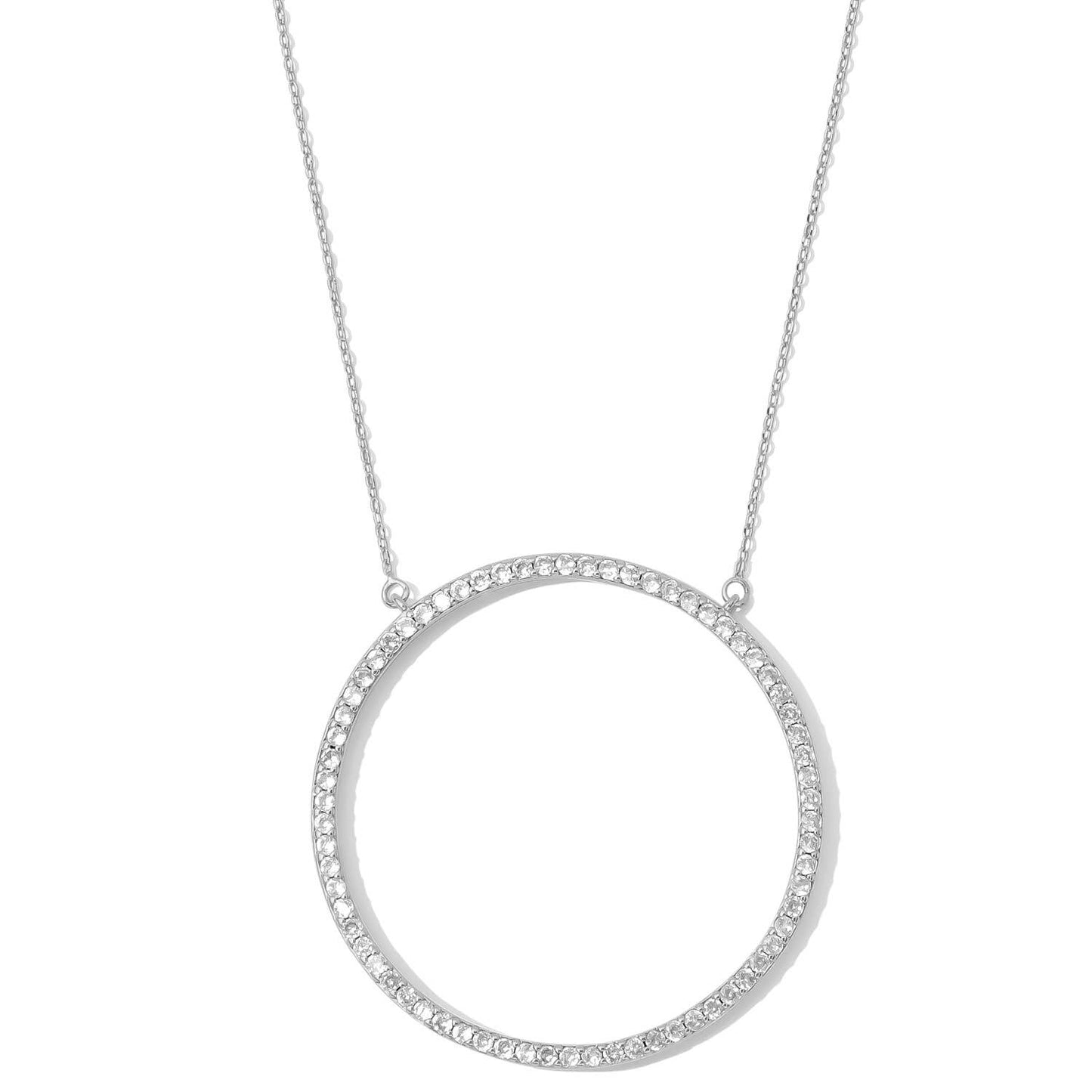 Splendid Iris - SALE - Statement XL Pave Circle Necklace