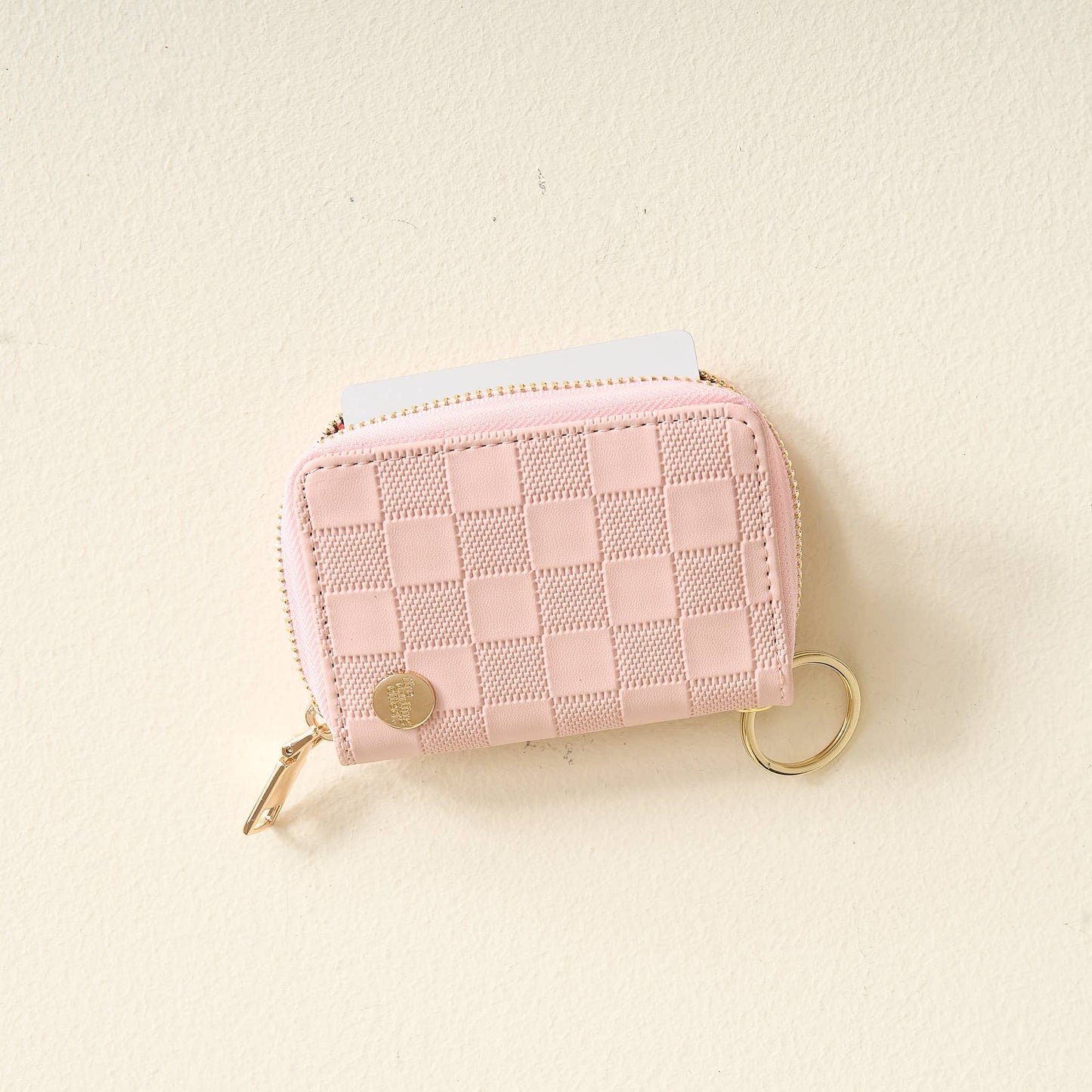 Zip Around Wallet-Blush Check