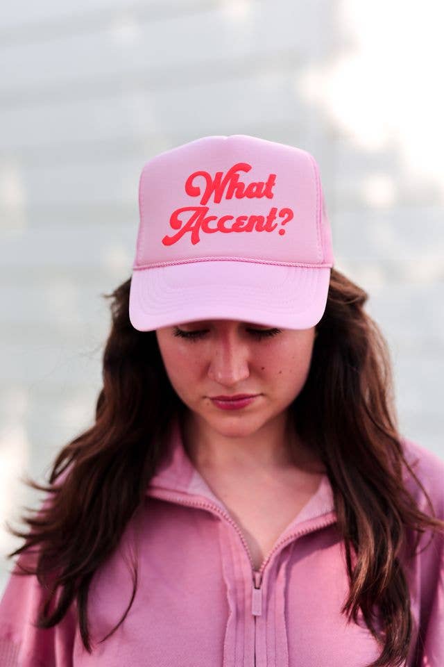 Jadelynn Brooke - What Accent? - Trucker Hat (Pink with Orange)