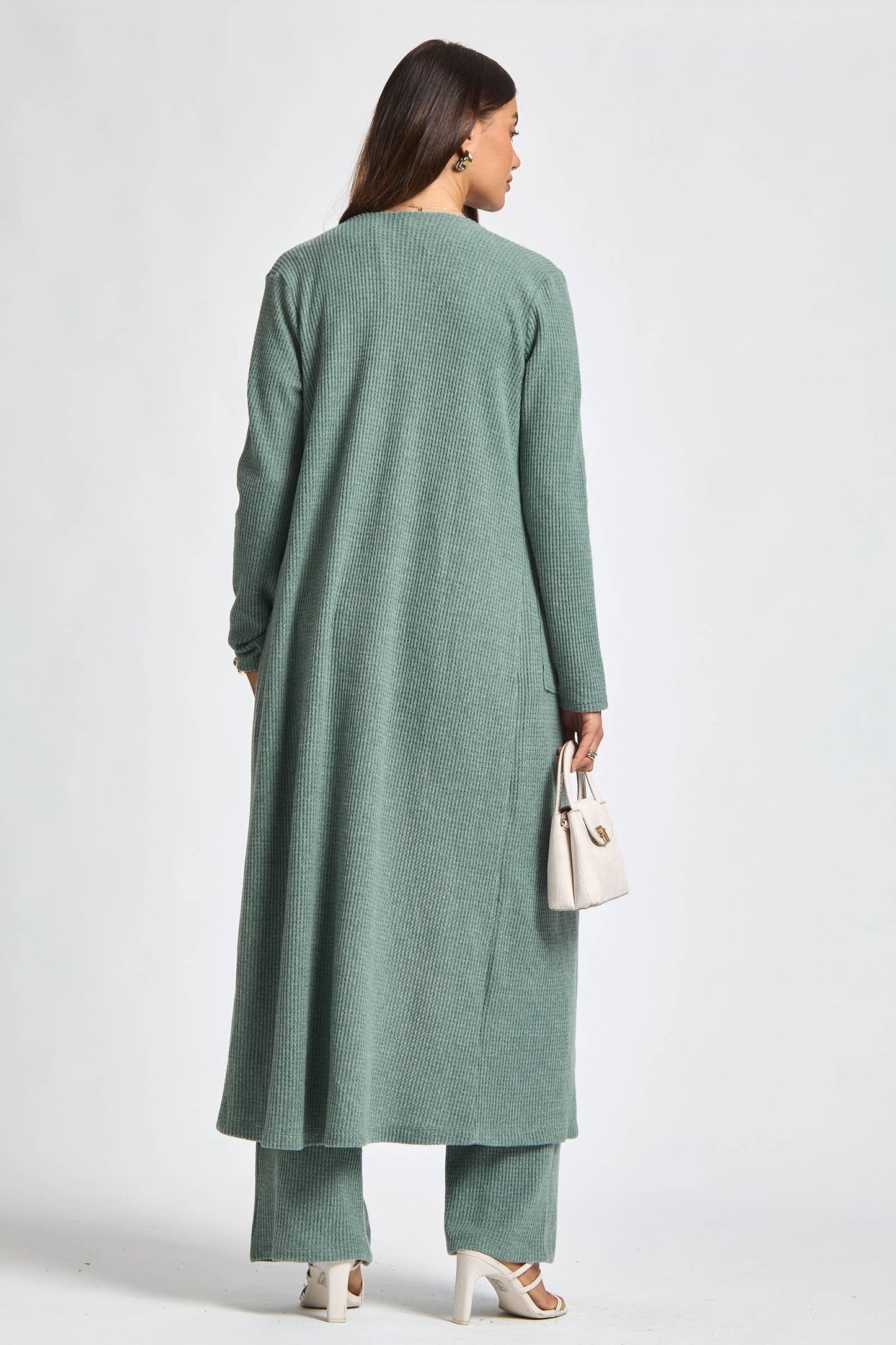 Dear Scarlett - Thermal Sleeveless Tank + Cardigan + Relaxed Pants