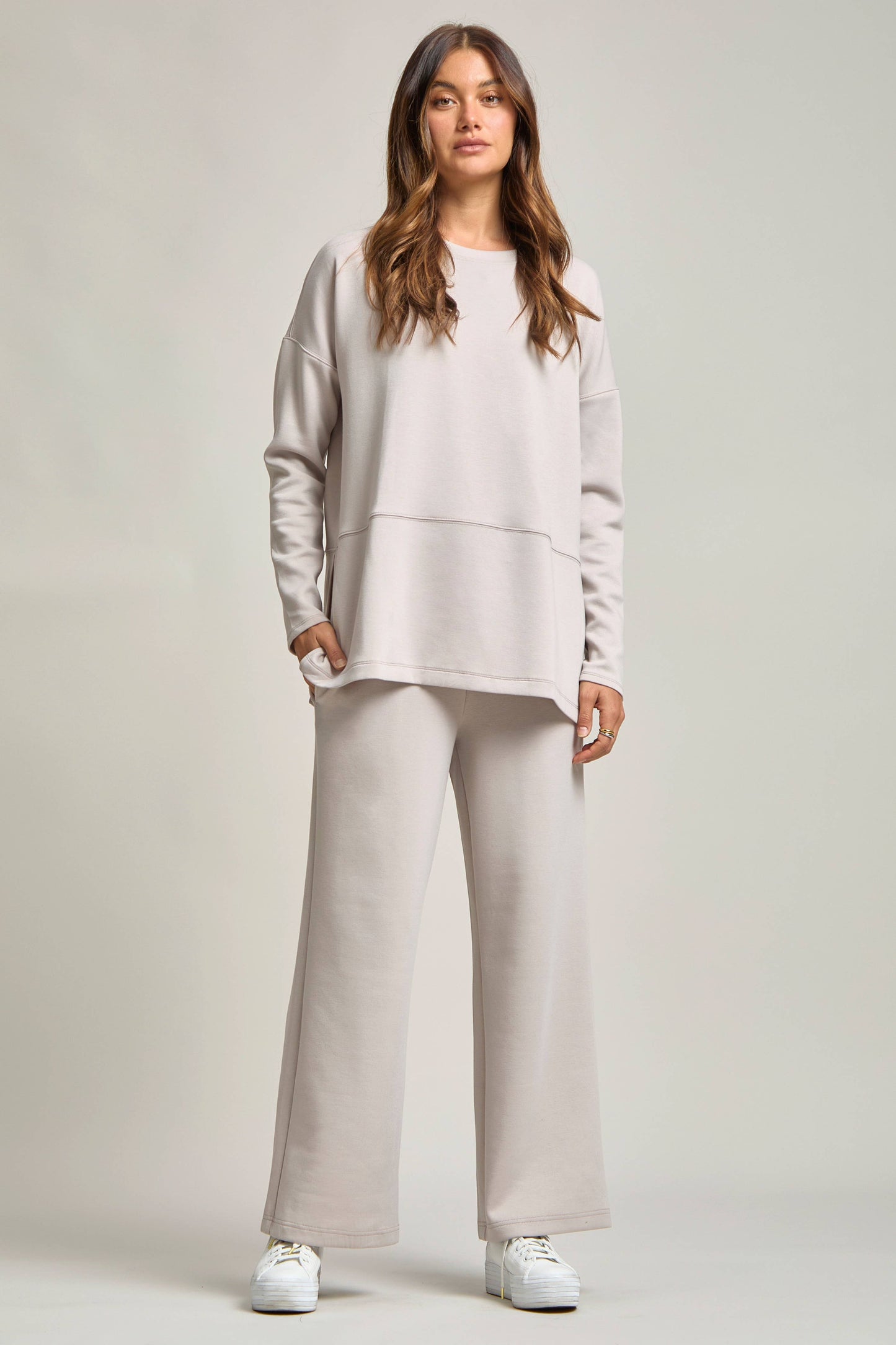 Dear Scarlett - Tunic Top + Straight Pants Travel Modal Set