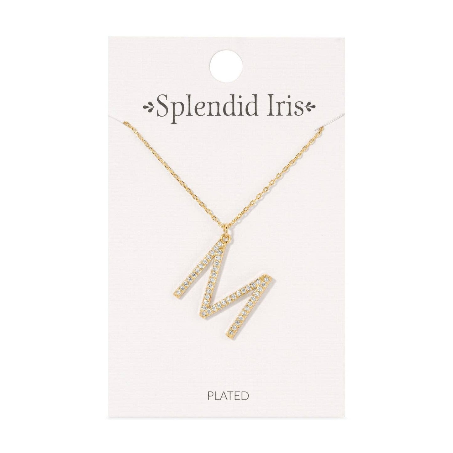 Splendid Iris - Large Pave Initial Pendants